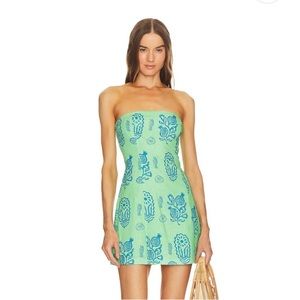 RHODE Giovanna Dress in Clover Block